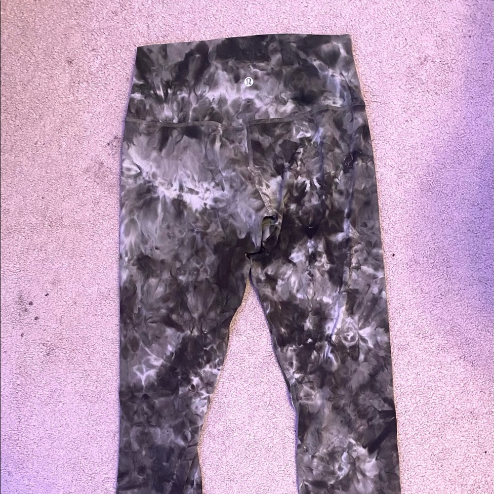 Lululemon Align green tie dye leggings, size 8